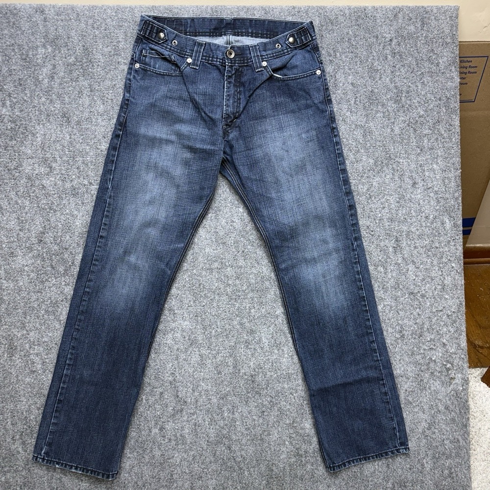 Levis 514 slim straight jeans zipper back pockets men's size 34 34x34